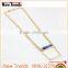 Fashion pink crystal pendant double chain necklace blue natural stone necklace