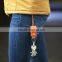 2 in 1 Function Leather Keyring Hanging Decoration USB Sync Charger Data Cable for iPhone&Android