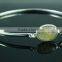 fashion Silver Jewelry 925 Golden Rutile Gemstone Bangle