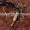 2015 New Trendy Fashion Long Leather Vintage Bullet Pendant Necklace Jewelry