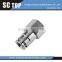 High working pressure air fittings brass long male branch tee one touch fitting matel fitting