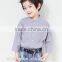 Stand collar cotton long sleeve shirt for kids