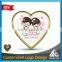 Customized wedding couple lovely heart shape digital-print pin