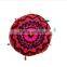 Indian Maroon Hand Embroidered 17" Ottoman Pouf cover Home Decor Art Ethnic Suzani Pouf Cover Ottomans