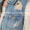 2015 fashion Custom Fashion Varsity Jean Vest JXZ025