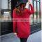 2016latest style long pullover loose sweater dress with tassel
