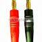 4mm gold plated safety connector red and black male and female banana plug