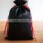 customized logo on satin pouch for hair extension