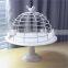 Elegant white mini cake stand with cover