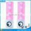 Dual stereo sound LED flashing Light Speaker with USB powered (F-1211A)