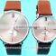 Simple lover watch Gift Cheap Black dial Leather strap for lover couple watch