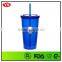 hot sale bpa free double wall insulated tumbler with straw 20 ounce