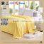 Plain flannel cheap 100% polyester king size spainsh fleece borrego blanket