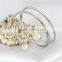 10.5-11mm AAA near round sterling silver fashion pearl bracelet for women