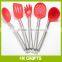 Amazon Hot Sale 5 Piece Dishwasher Safe Stainless Steel Handles Silicone Kitchen Utensil Set