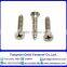 Countersunk head self-tapping screws with hexalobular slot