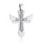 Fashion jewelry 316l stainless steel cross design pendant necklace for women men