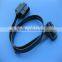 j1962 obd pass through male/female to male flat cable obd2 wiring harness