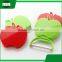 plastic stainless steel apple shaped collapsible folding foldable fruit vegetable zester peeler