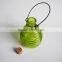 Colored glass bee catcher with handle
