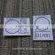 High density woven label for clothing, satin damask woven label with high quality