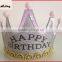 2014 new happy birthday child hair ornaments crown hair accessory with light