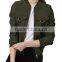 Cotton twill bomber jacket women wholesale plain jackets