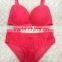 Lace top see through polymide bra and panty brief Shantou quality underwear Sanhui