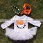 baby clothes winter boutique smiling face baby rompers white tutu dress long-sleeve girls matching necklace and bow jump suits