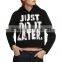 Women's 100% cotton pullover short style hoody