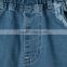 Garment dyed color change three-quarter bellbottom wide leg jeans for girls