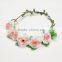 Luxury Wedding Rose Garland Hawaii Artficial Flower Hairband Wreath Headband