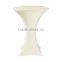 White spandex cocktail table cover for sale