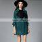 B40994A 2017 new fashion women turn-down collar suede coat