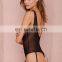 Hot Selling Low Scoop Neck Sheer Bodysuit Mature Women Sexy Lingerie