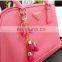 Fashion Skirt Tassel Charm Car Purse Wallet Handbag PU Leather Key Chain Ring