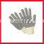 polka dot cotton glove/pvc coated work gloves