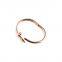 Rose gold coated stainless steel nail bangles suitable for lady