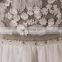 Boho New Hand Work Beading On Belt Chiffon See Through Wedding Gown