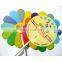 animal design pp handle promotional wedding plastic hand fan