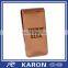 cheap quality blank bronze money clip to engrave