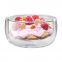 2018 Hot Sale Handblown Pyrex Borosilicate Double Wall Glass Bowl For Table Decorations And Snack