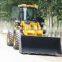 2Ton wheel loader with log fork,V-snow blade,4 in 1 bucket and snowblower