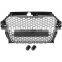 Grille Front Hood Henycomb Bumper Grill Sliver 13-16 For Audi A3 S3 RS3 Style