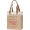 Jute handbag shopping promotional burlap travel  jute environmental protection bag