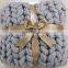 100% cotton knit baby blanket 7lbs Custom Knit Weighted Blanket Wool For Baby Adults