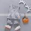 2018 Summer Baby Clothing Set Grey Star Printed Soft Linen Baby Girl Boy Outfits