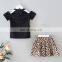 2020 summer baby girls clothes sets off-shoulder tops +Leopard skirts 2 pcs sets kids girls sets