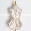 Elegant Bowknot Chiffon Halter V Neck Sleeveless Slim Sexy Party Shirt For Women