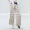 TWOTWINSTYLE Ruffle  Elastic High Waist Ankle Length Wide Leg Trousers For Women